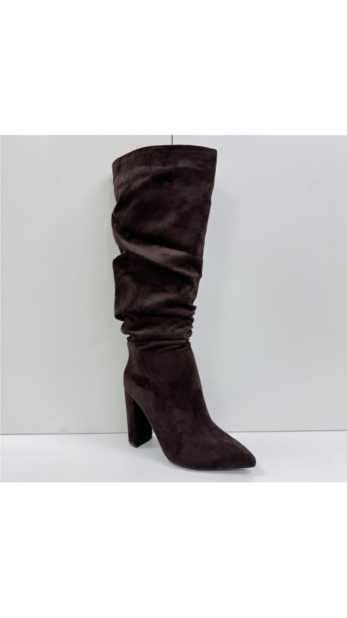 BOTA SERRAJE ARRUGADA MARRON