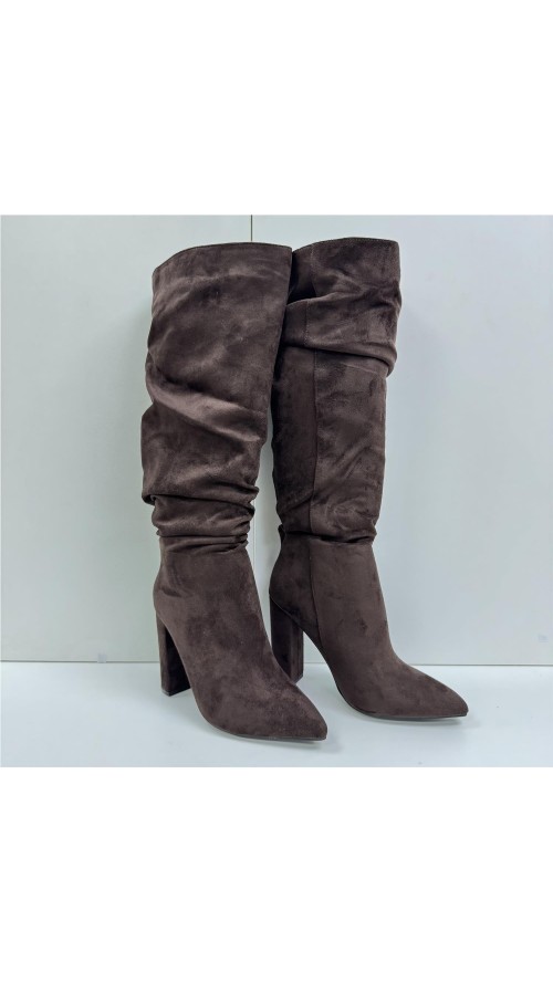 BOTA SERRAJE ARRUGADA MARRON