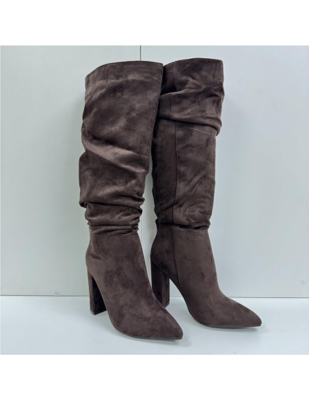 BOTA SERRAJE ARRUGADA MARRON