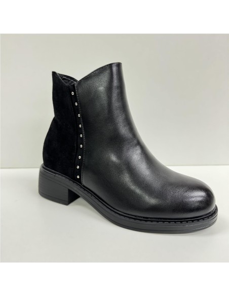 BOTA COMBINADA CON TACHUELAS NEGRO