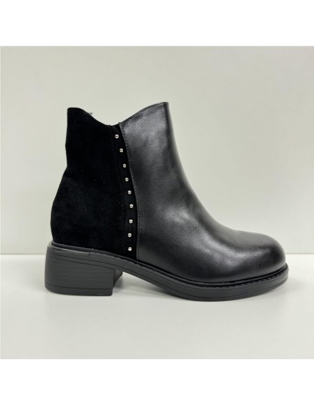BOTA COMBINADA CON TACHUELAS NEGRO