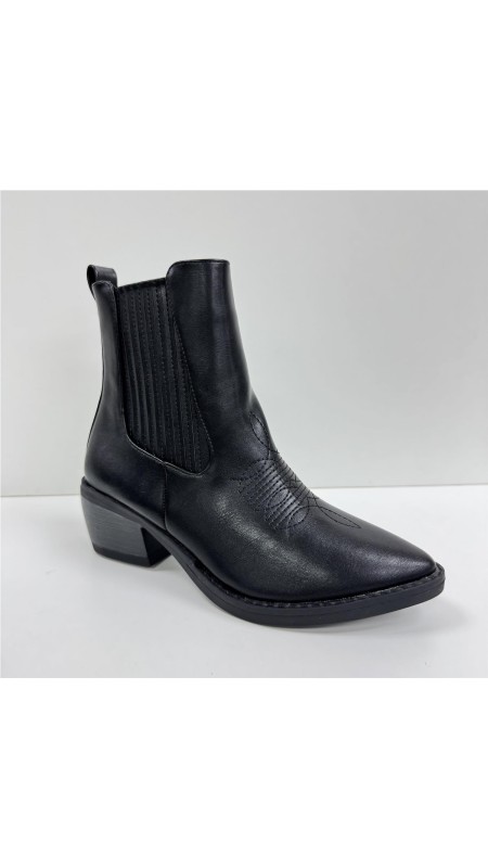 BOTA LISA SERRAJE NEGRO