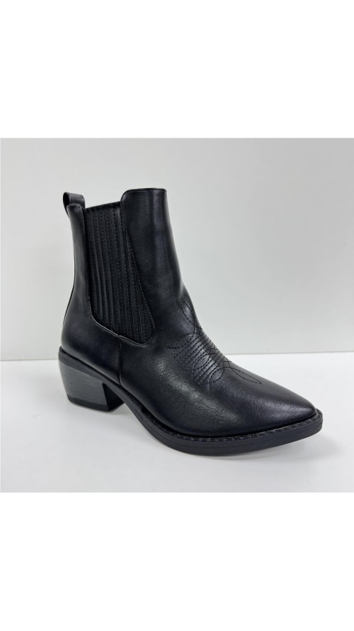 BOTA LISA SERRAJE NEGRO