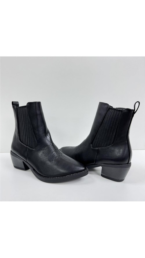 BOTA LISA SERRAJE NEGRO