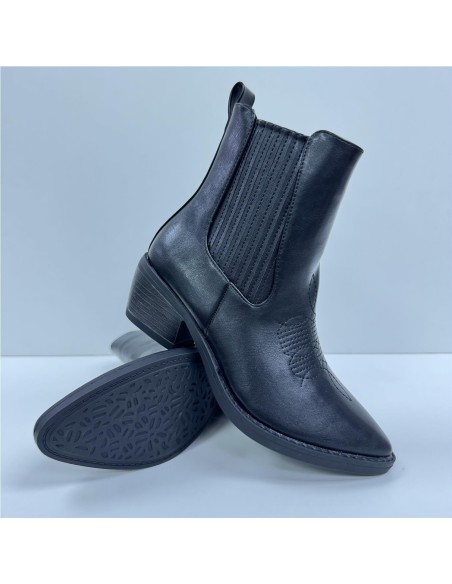 BOTA LISA SERRAJE NEGRO