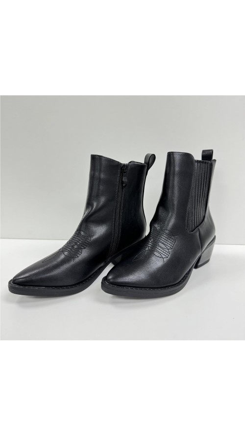 BOTA LISA SERRAJE NEGRO