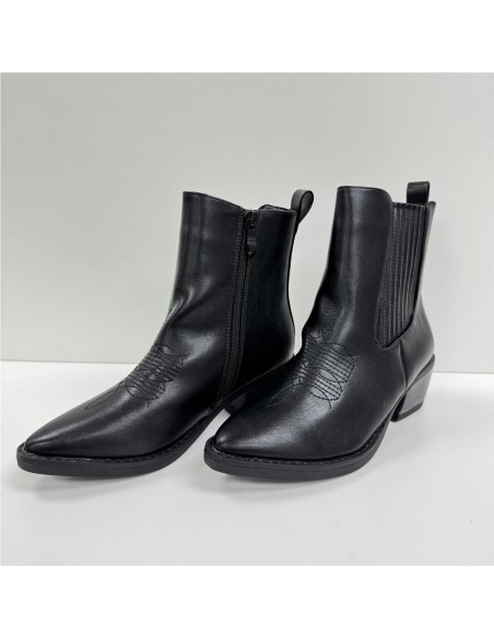 BOTA LISA SERRAJE NEGRO