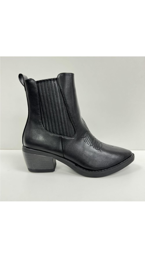 BOTA LISA SERRAJE NEGRO