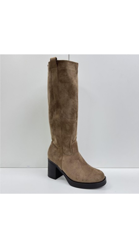 BOTA ALTA SERRAJE T-ANCHO TAUPE
