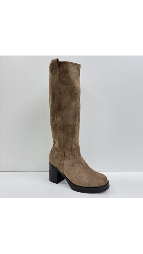 BOTA ALTA SERRAJE T-ANCHO TAUPE