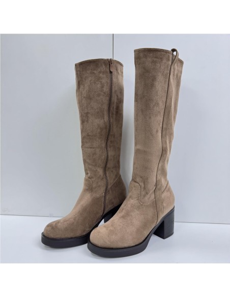 BOTA ALTA SERRAJE T-ANCHO TAUPE