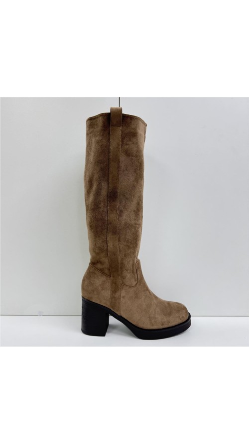BOTA ALTA SERRAJE T-ANCHO TAUPE