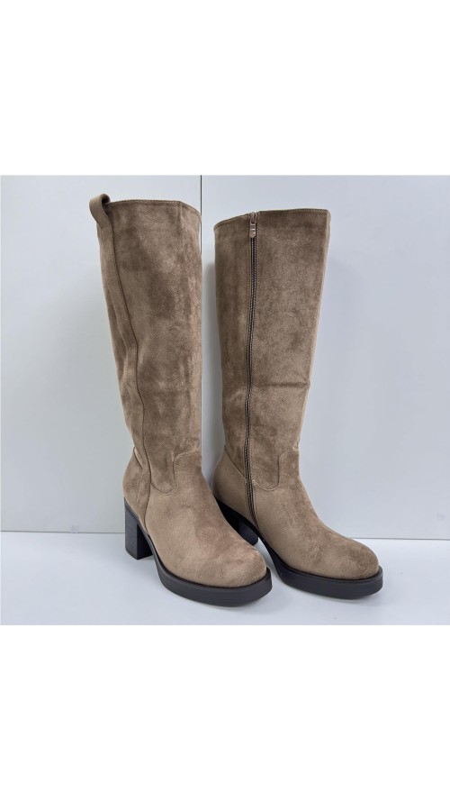 BOTA ALTA SERRAJE T-ANCHO TAUPE