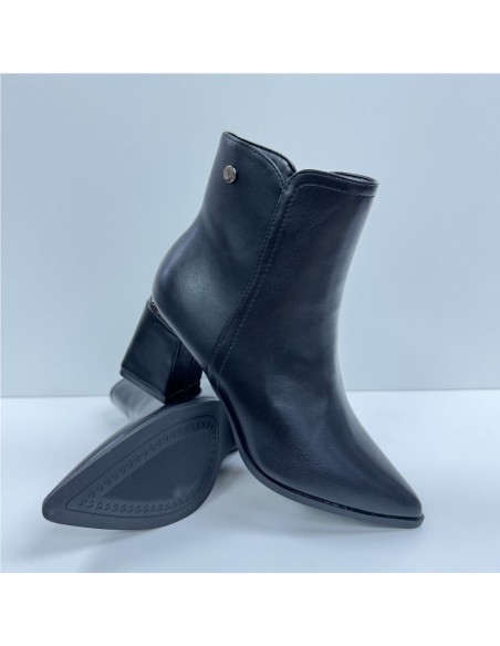 BOTA POLIPIEL ADORNO TACON NEGRO