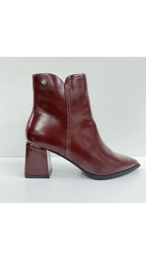 BOTA POLIPIEL ADORNO TACON BURDEOS
