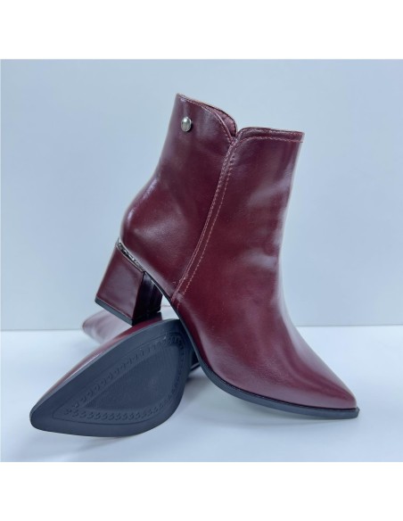 BOTA POLIPIEL ADORNO TACON BURDEOS