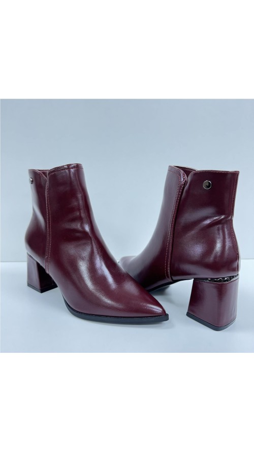 BOTA POLIPIEL ADORNO TACON BURDEOS