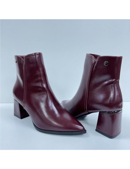 BOTA POLIPIEL ADORNO TACON BURDEOS