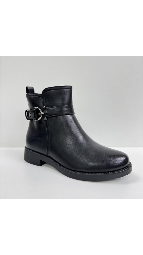 BOTA  CORTA ADORNO LATERAL NEGRO