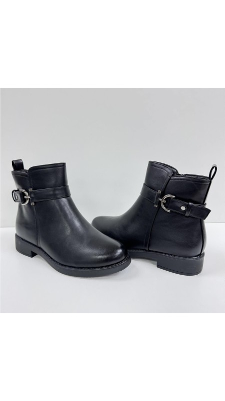 BOTA  CORTA ADORNO LATERAL NEGRO 2