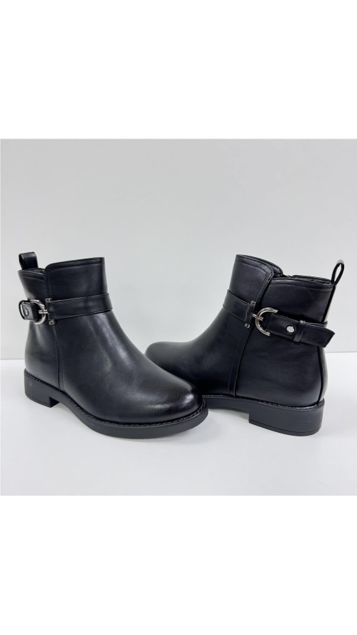 BOTA  CORTA ADORNO LATERAL NEGRO
