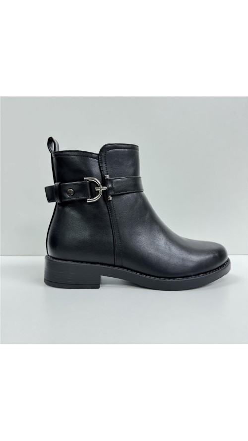 BOTA  CORTA ADORNO LATERAL NEGRO