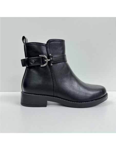 BOTA  CORTA ADORNO LATERAL NEGRO