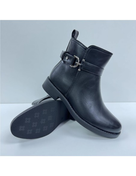 BOTA  CORTA ADORNO LATERAL NEGRO
