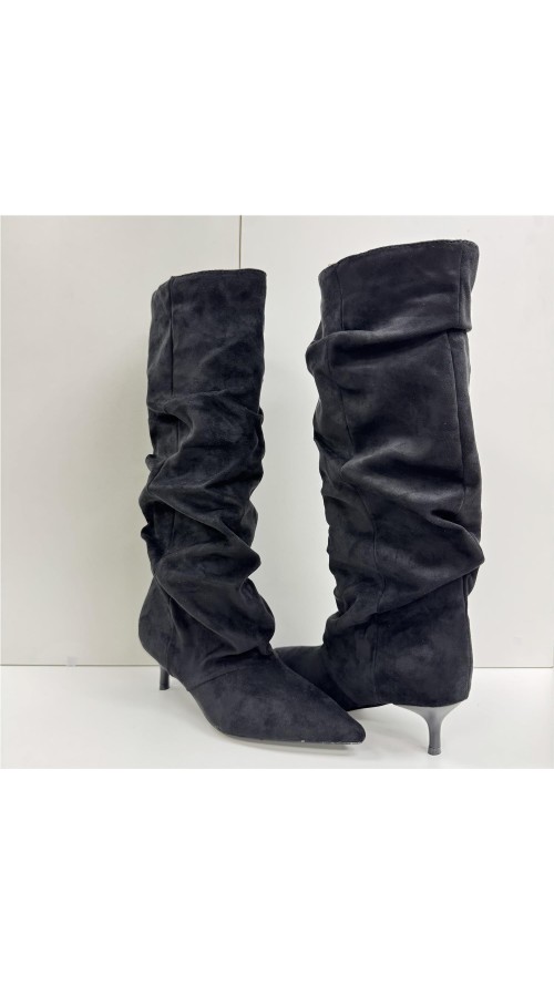 BOTA ARRUGADA NEGRO