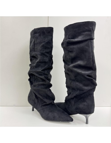 BOTA ARRUGADA NEGRO