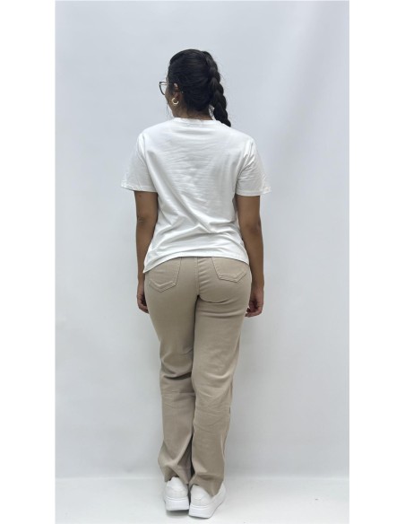 CAMISETA LETRAS BLANCO
