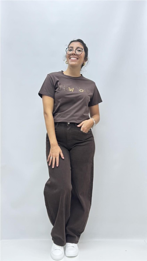 CAMISETA NEW YORK MARRON