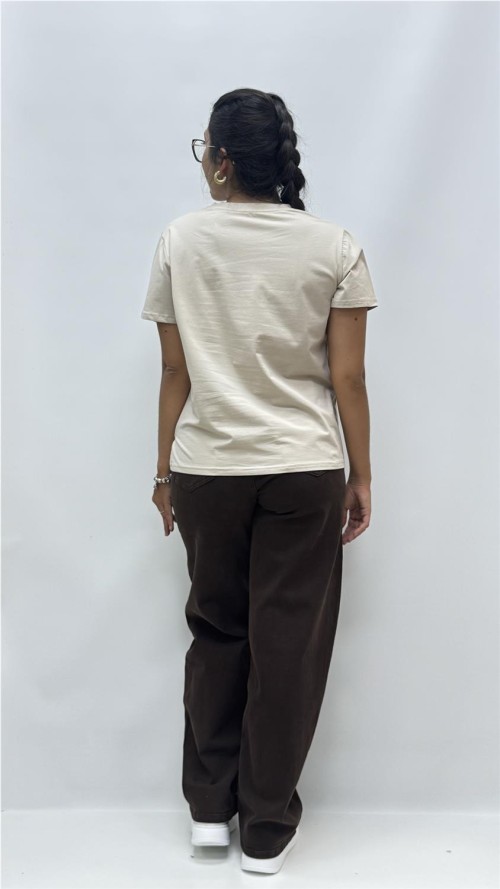 CAMISETA NEW YORK BEIG