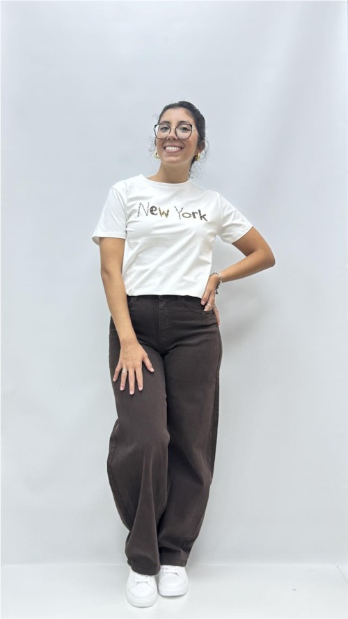 CAMISETA NEW YORK BLANCO