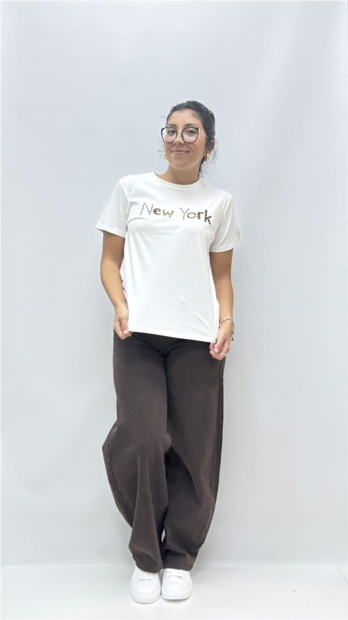 CAMISETA NEW YORK BLANCO