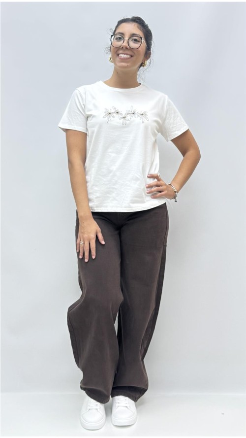 CAMISETA FLOWER BLANCO