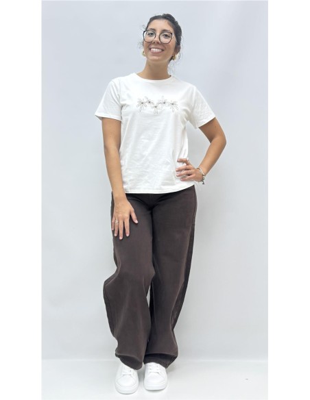 CAMISETA FLOWER BLANCO