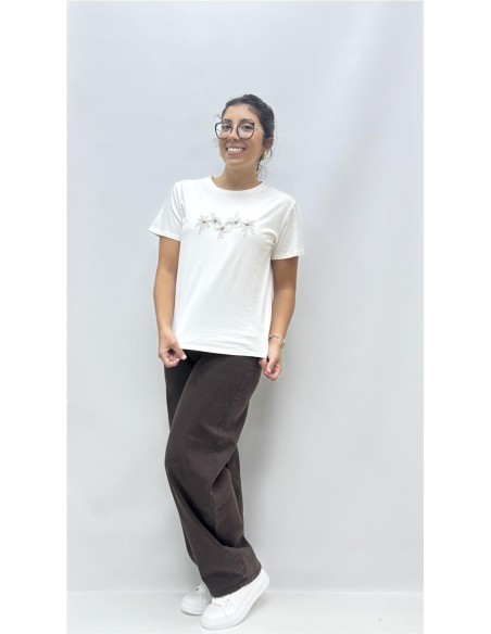CAMISETA FLOWER BLANCO