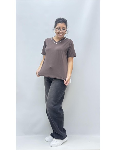 CAMISETA PICO CANTABRA MARRON