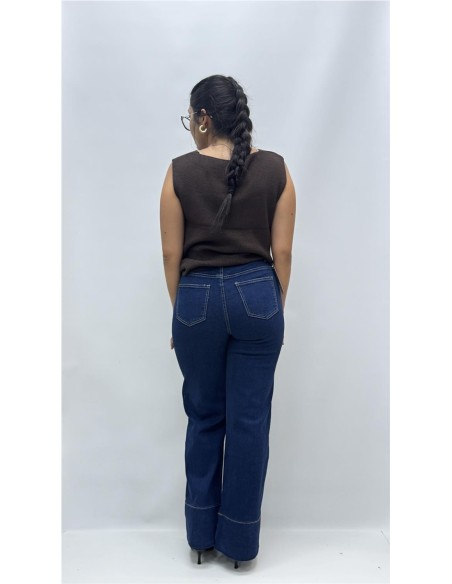 PANTALON CON CINTURON WIDE LEG VAQUERO