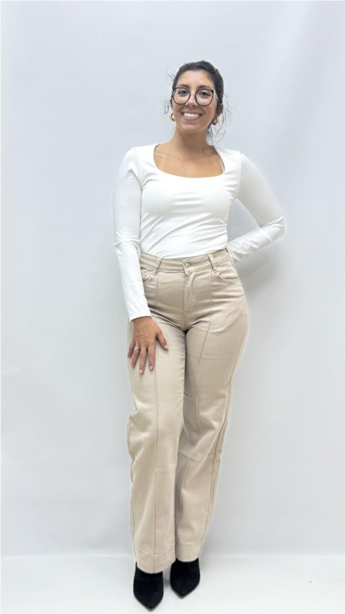 PANTALON MARTA RAYA BEIG