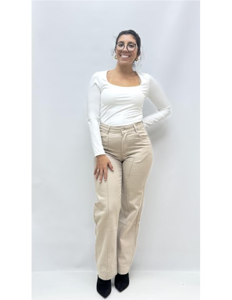 PANTALON MARTA RAYA BEIG