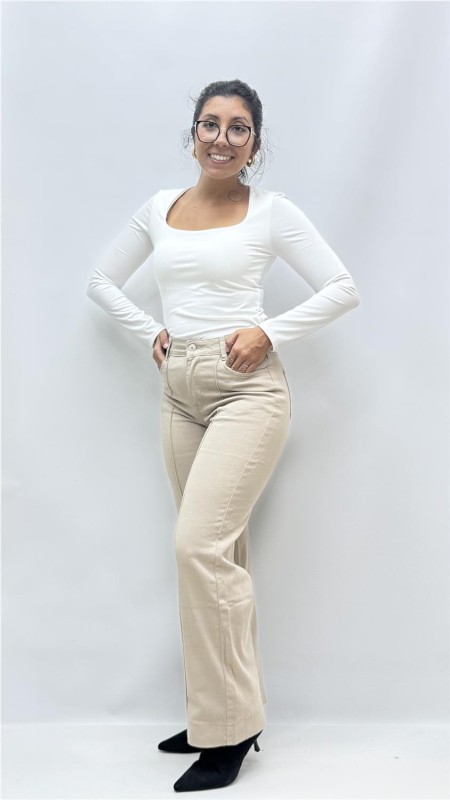 PANTALON MARTA RAYA BEIG 2