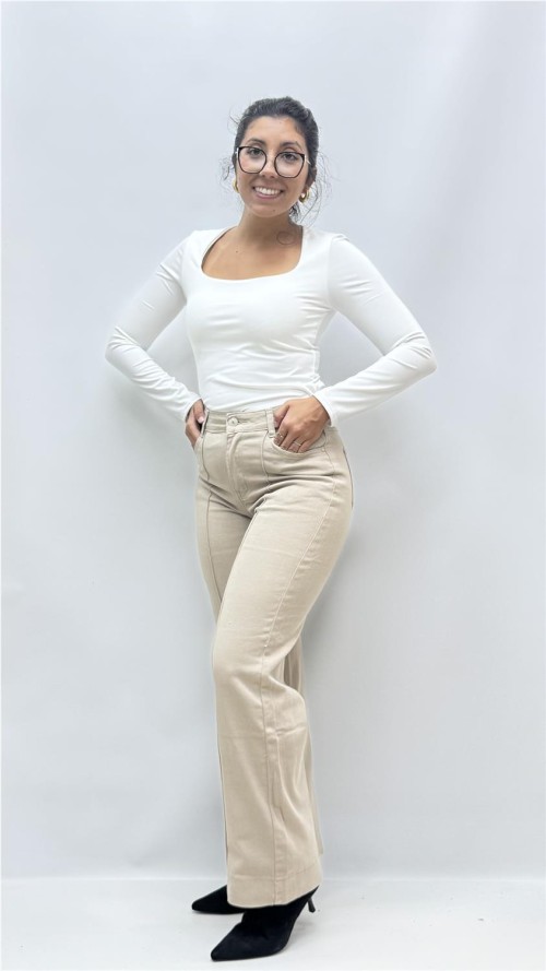 PANTALON MARTA RAYA BEIG