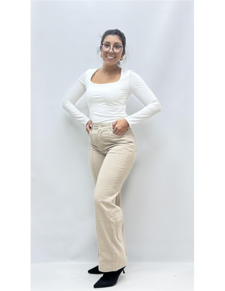 PANTALON MARTA RAYA BEIG