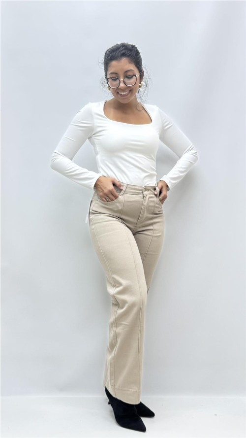 PANTALON MARTA RAYA BEIG