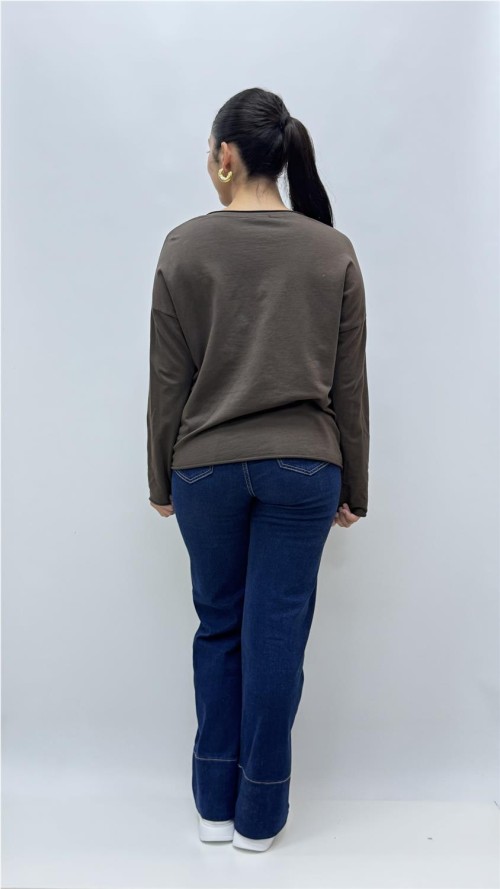 CAMISETA TACHAS ESTRELLA MARRON