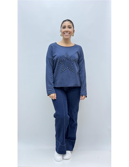 CAMISETA TACHAS ESTRELLA MARINO