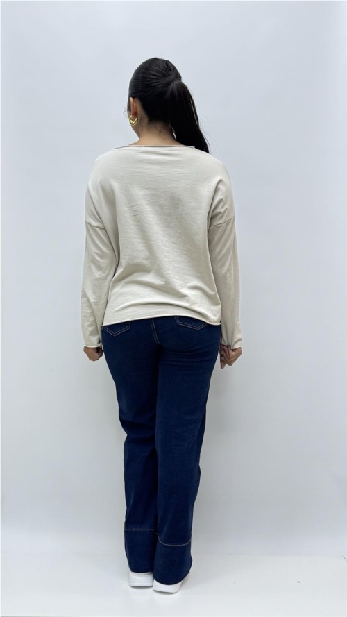 CAMISETA TACHAS ESTRELLA BEIG