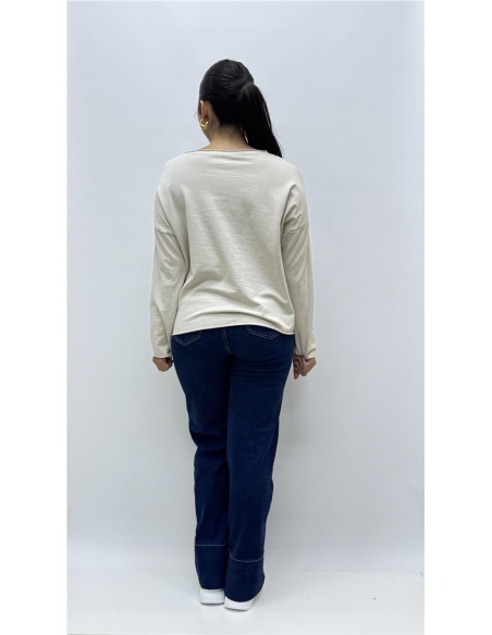 CAMISETA TACHAS ESTRELLA BEIG